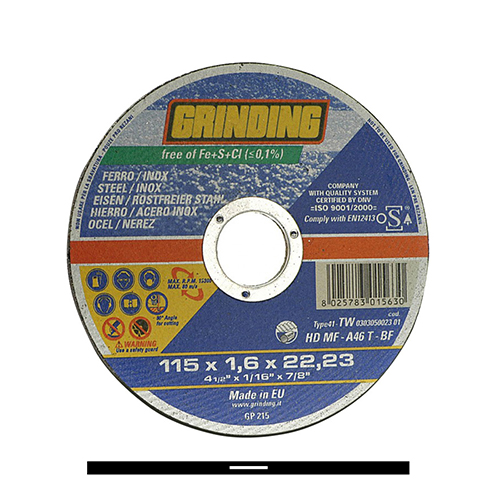 Dischi grinding ferro 115x1,6
